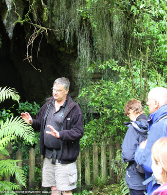Norm, our Spellbound guide at the entrance to the dry cave