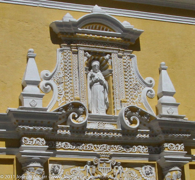 Ornate side entrance to the church