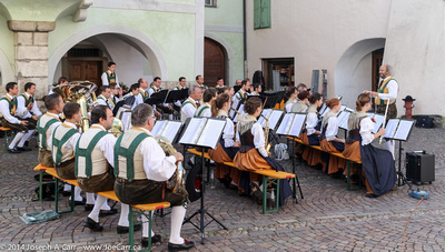 Band playing in the town square