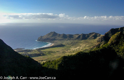 Looking over Ha'upu (Hoary Head) Ridge towards Kipu Kai & Kawai Pt