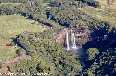 Flying over Wailua Falls