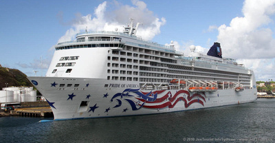 Pride of America at berth in Nawiliwili Harbour