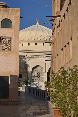 Mosque at the end of an alley