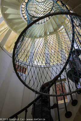 Interior staircase to the top of the lighthouse