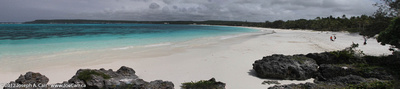 Beautiful white sand beach of Baie de Chateaubriand