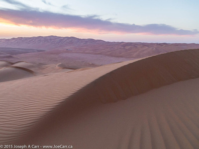 Sand dunes in the pre-dawn