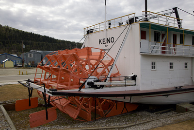 Stern of the SS Keno  sternwheel paddle steamer