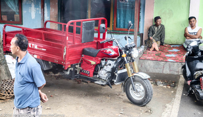 A motorcycle truck