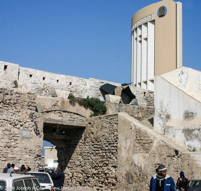 Entrance to the Medina (Old City) with the new city visible in the background