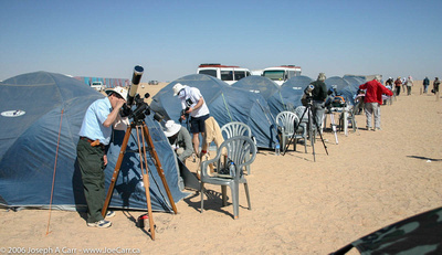 Ralph Chou, Jim Low, Doug Bulgin & Marvin Goody setting up for the eclipse