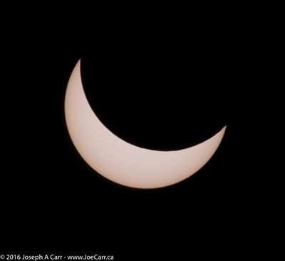 Partially eclipsed Sun between 1st & 2nd Contact
