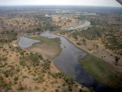 Aerial views of the Okavango Delta