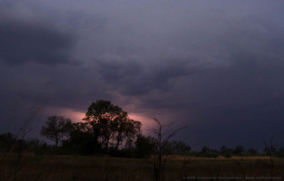 Lightning and thunder just before dawn this morning