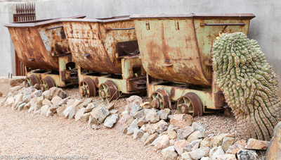 Old mining hopper cars
