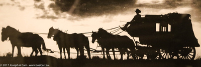 Photograph: 6 horse stagecoach in profile
