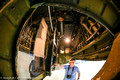 Inside the bomb bay of the Consolidated B-24J 'Liberator'