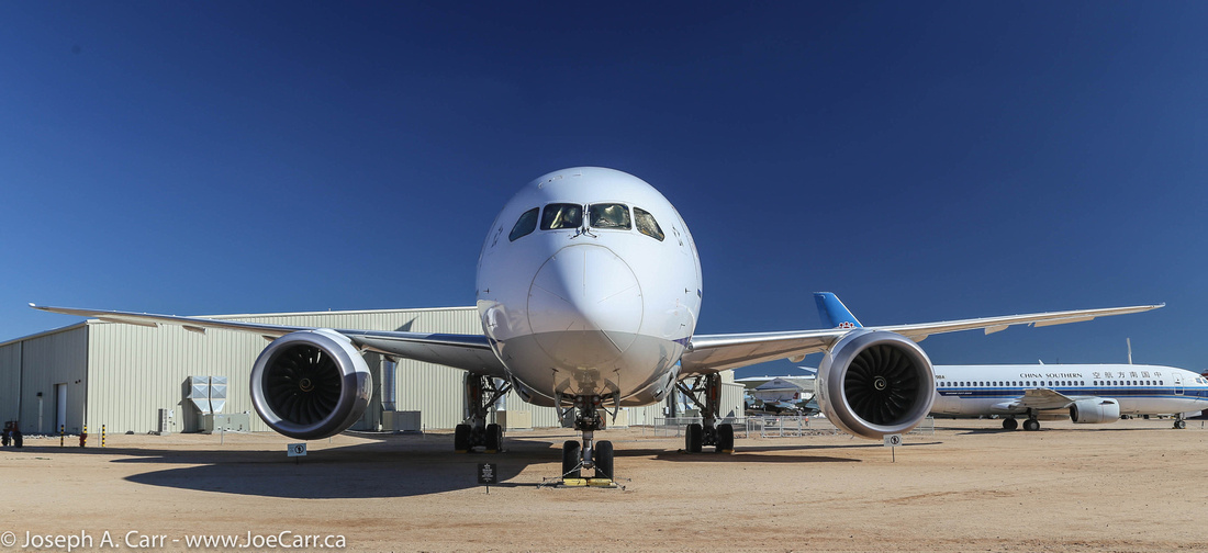 Boeing 787 Dreamliner nose-on