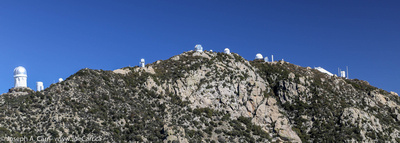 Most of the observatories on the ridgeline