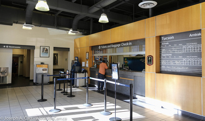 Ticket and Baggage Check-in and schedule board