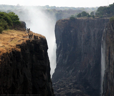 Zambezi gorge with Victoria Falls in the background