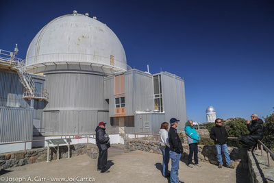 A sparse tour group for the morning tour of the 2.1 meter telescope