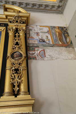 Frescoes and gold columns