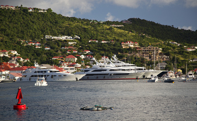 Yachts in Gustavia harbour