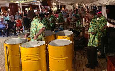 Antigua steel band aboard the Royal Clipper