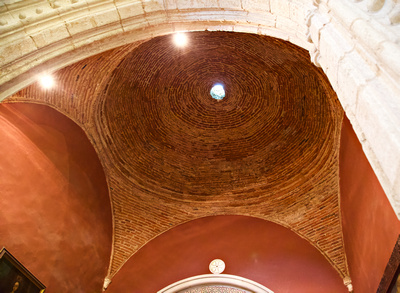 Brick-lined dome interior