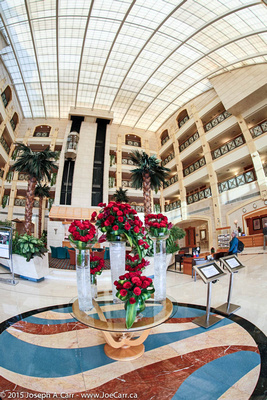 Hotel lobby atrium