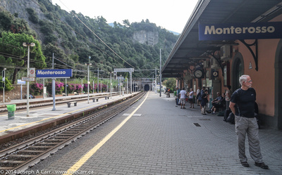 Our group waiting in Monterosso train station for the train to Levanto