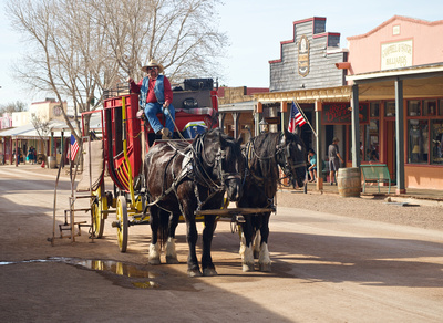 Stagecoach on the main street