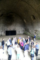 The group in a giant storage room inside the castle