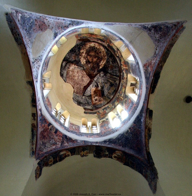Fresco in the dome of the Church of the Holy Apostles