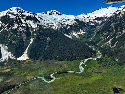 Taku Valley in front of the glaciers