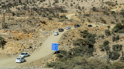 The steep road to Jebel Shams