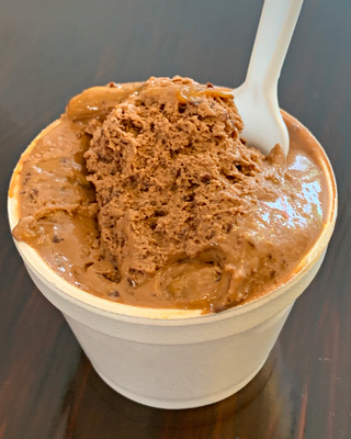 Chocolate gelato-like ice cream