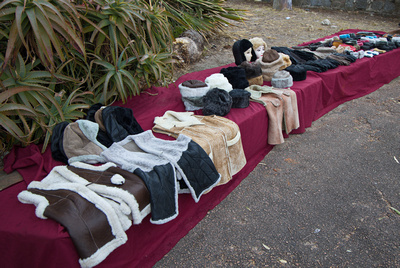 Clothing for sale made from nautural fibre and skins