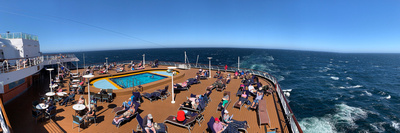 Panoramic of the Sea View pool and deck