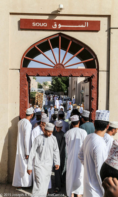 Omani men in the souq