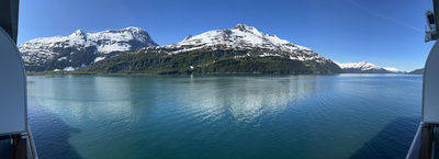 Panorama of Whittier harbour from my verandah while we are docked