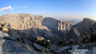 Wadi Ghul an hour before sunset