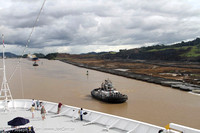 Contruction of new locks beside Miraflores Lake