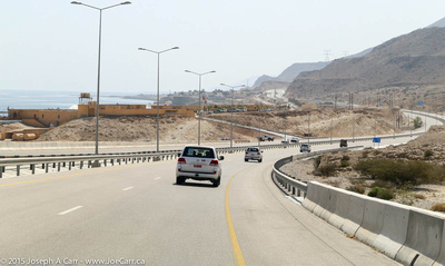 Expressway along the coast between Muscat and Sur