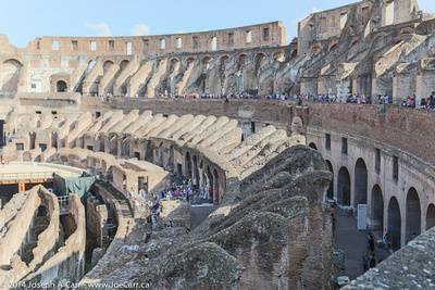 Colliseum raked seating area