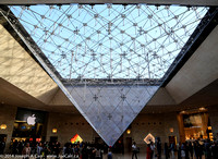 Inverted pyramid in the main underground entrance to the Louvre