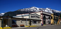 White Pass & Yukon Route train station and other shops in downtown Skagway