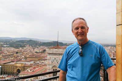 Joe at the top of the Duomo dome overlooking Florence