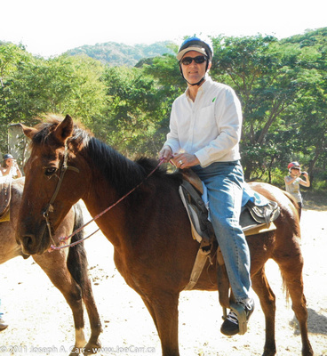 Joe on the horse 'Grandpa' or 'Abuelito  in Spanish'