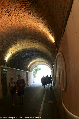 Pedestrian tunnel between old town and new town